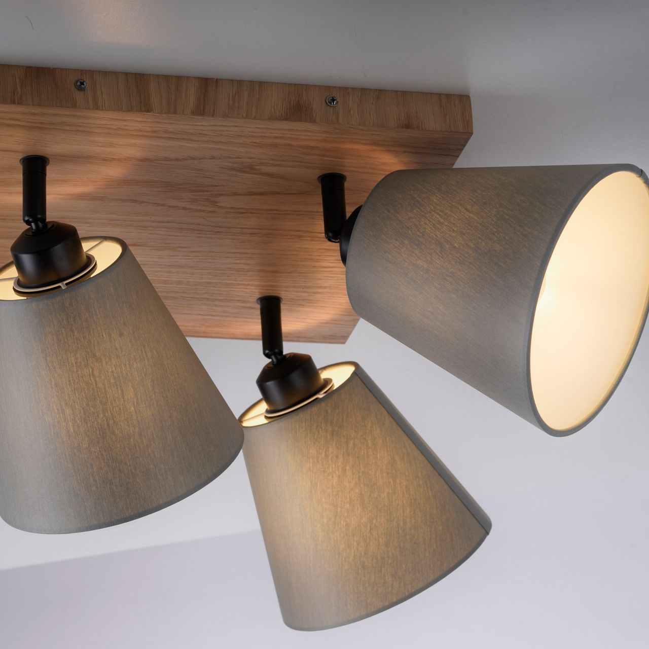 JUST LIGHT Deckenleuchte GREEN MICHEL, 4x E27/40Watt max., Holz-natur