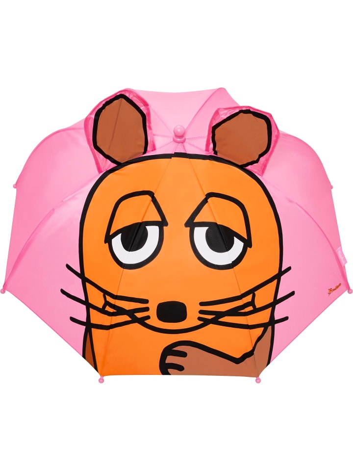 Playshoes 3D Regenschirm DIE MAUS in Rosa günstig kaufen onesize