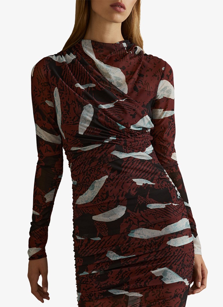 Vestido corto estampado Kallie de Reiss