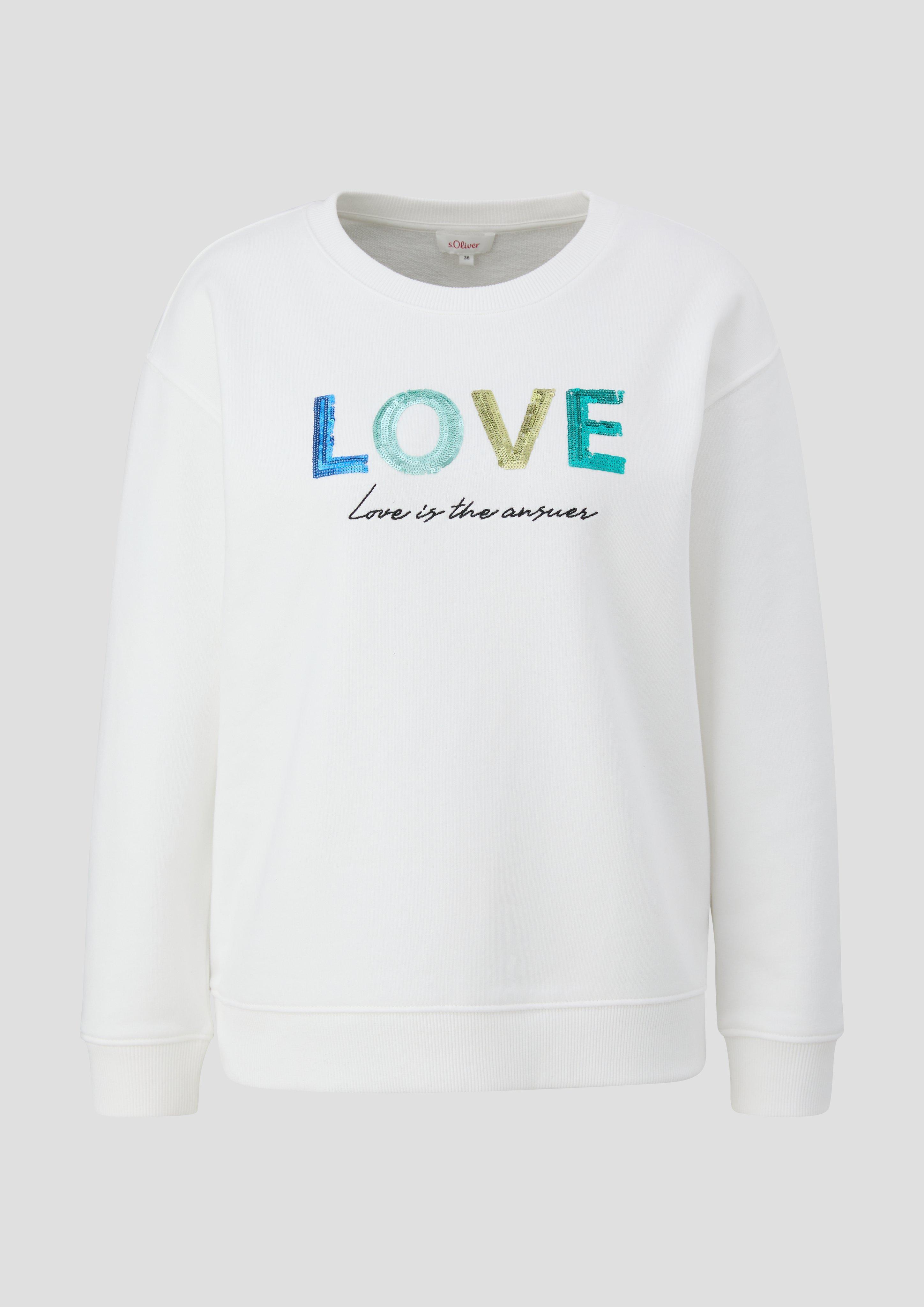 Sweatshirt mit Pailletten-Stickerei  2141897-02D0