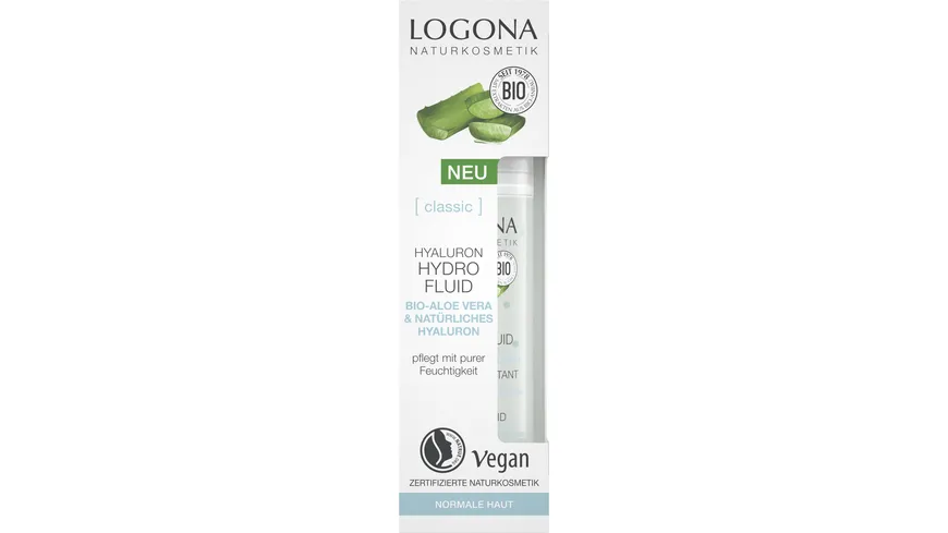 LOGONA CLASSIC Hyaluron Hydro Fluid Bio-Aloe Vera & Hyaluronsäure 30 ml