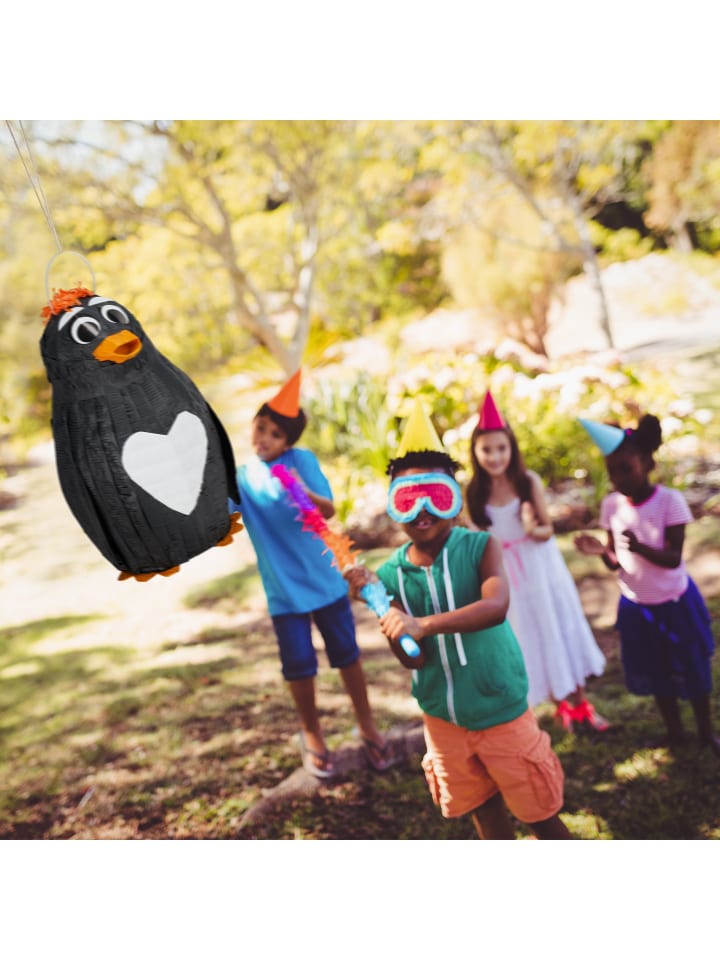 relaxdays Pinata Pinguin in Schwarz günstig kaufen onesize