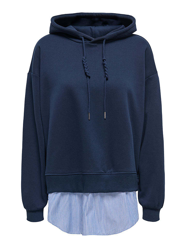 ONLY Hoodie in Dunkelblau günstig kaufen