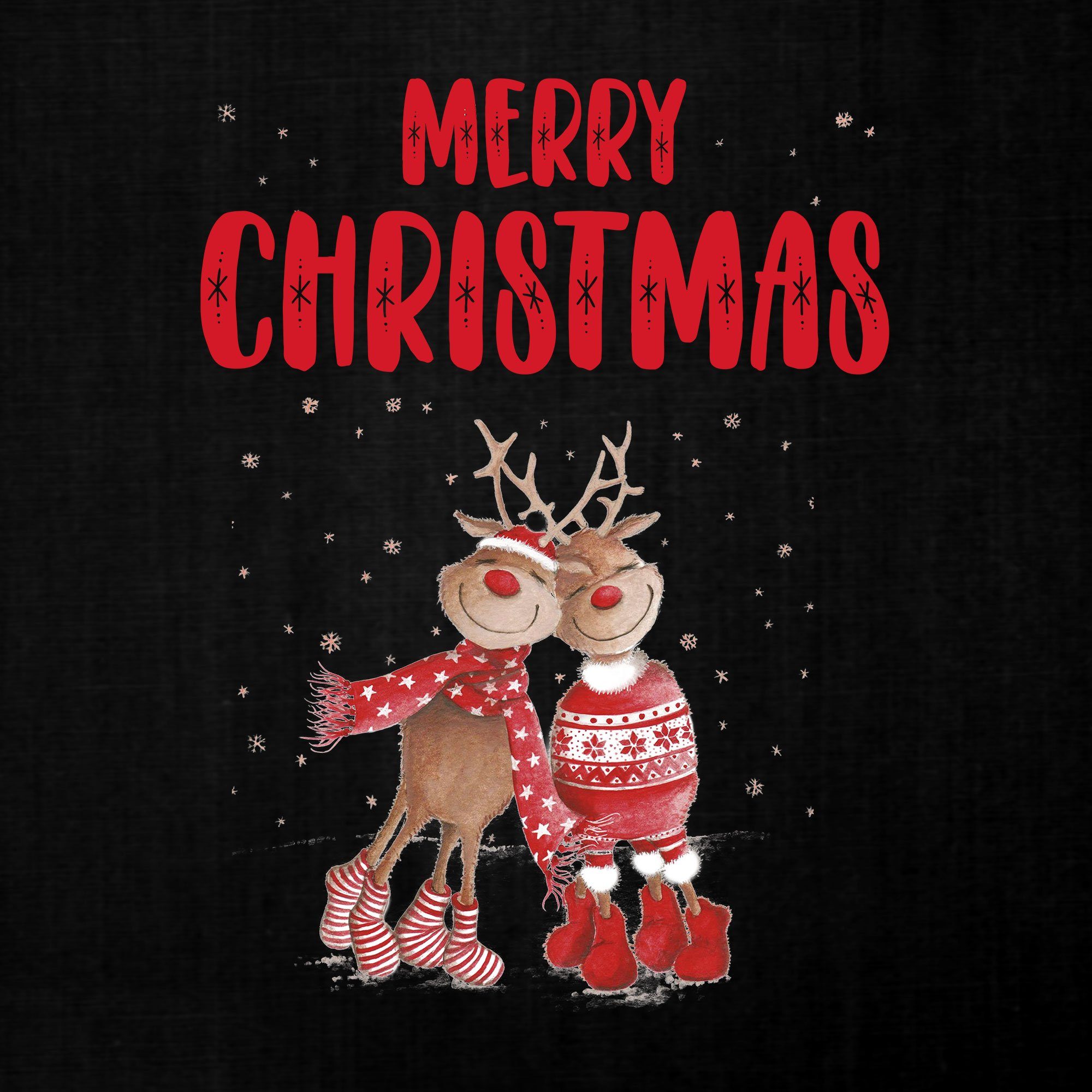 Quattro Formatee Sweatshirt Merry Christmas Rentiere Weihnachten Kinder Pullover Sweatshirt (1-tlg)