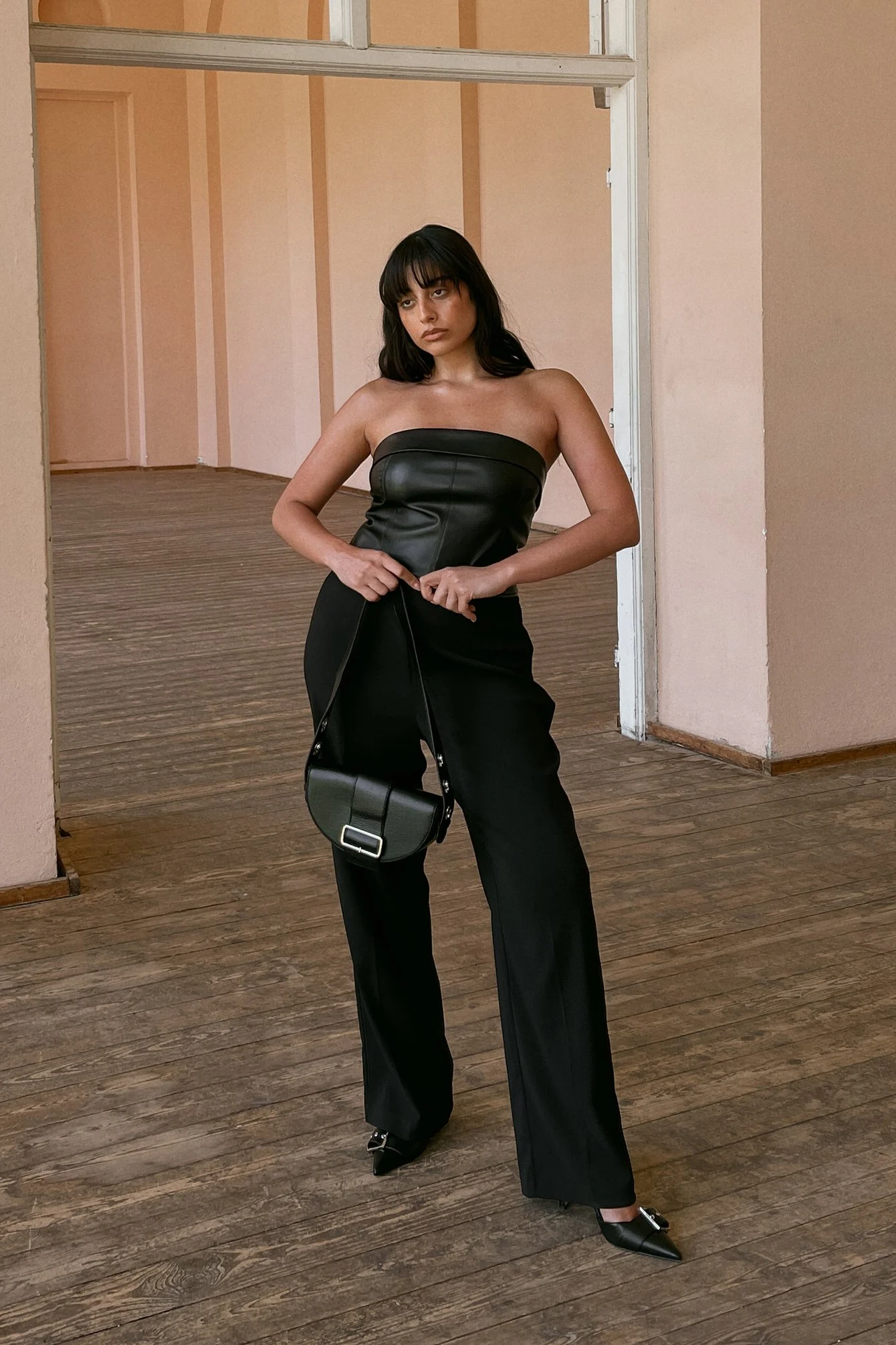 Tailored Darted High Waist Suit Pants