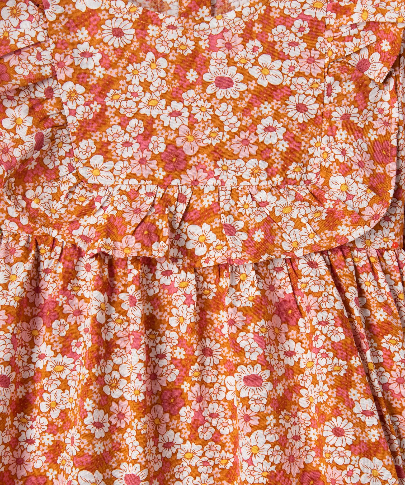Robe ample à manches longues fleurie bébé fille - LuluCas... rose | GEMO