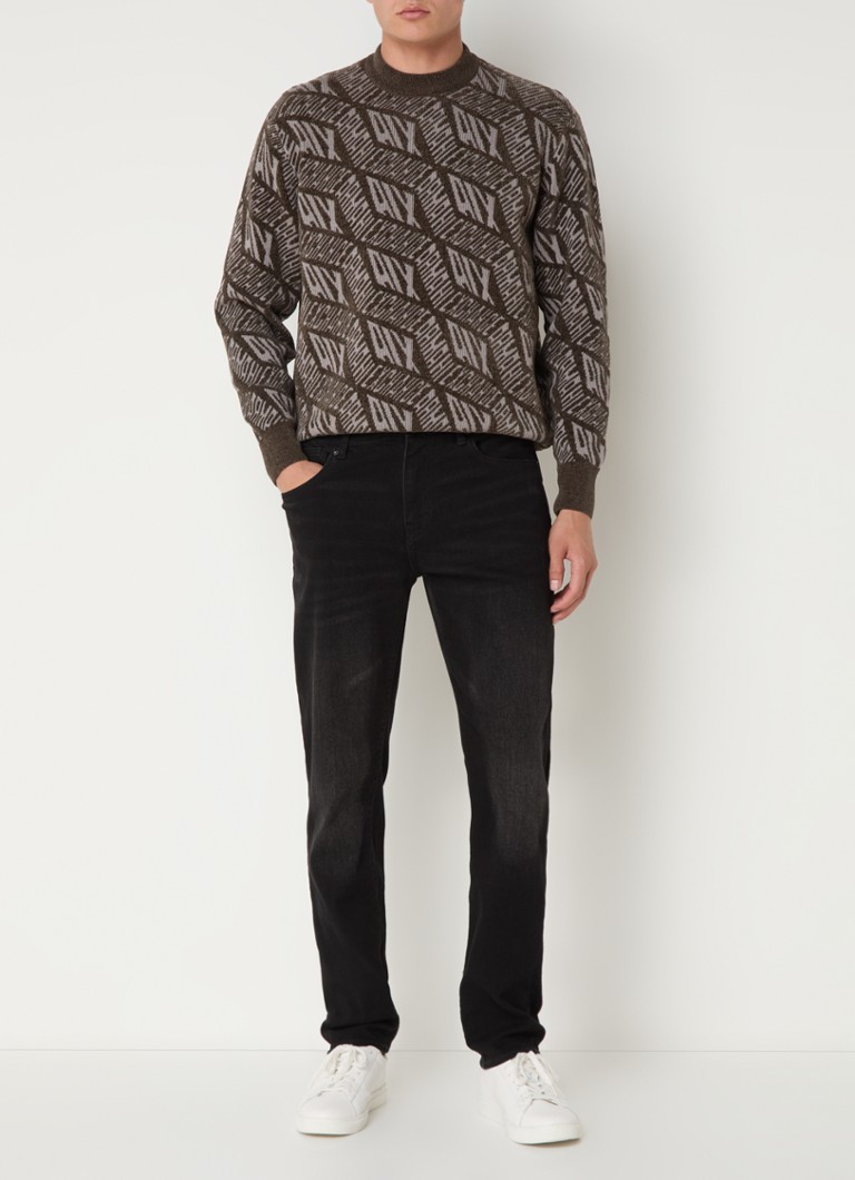 Maglione a maglia grossa Armani Exchange con motivo a maglia