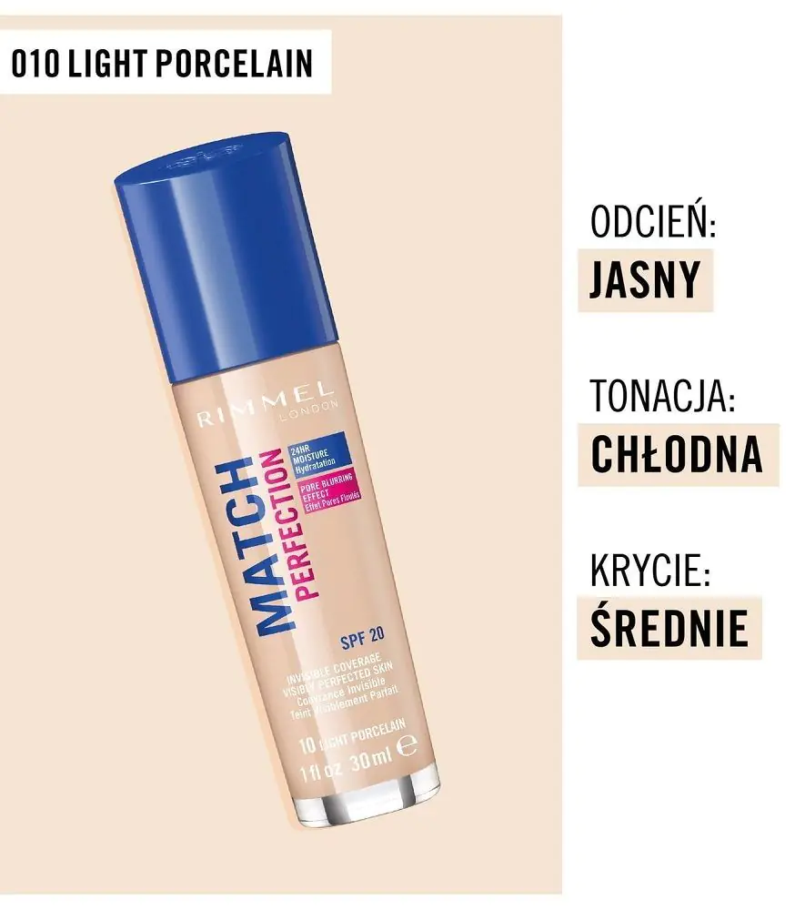 Rimmel Match Perfection tekući puder za lice, 010