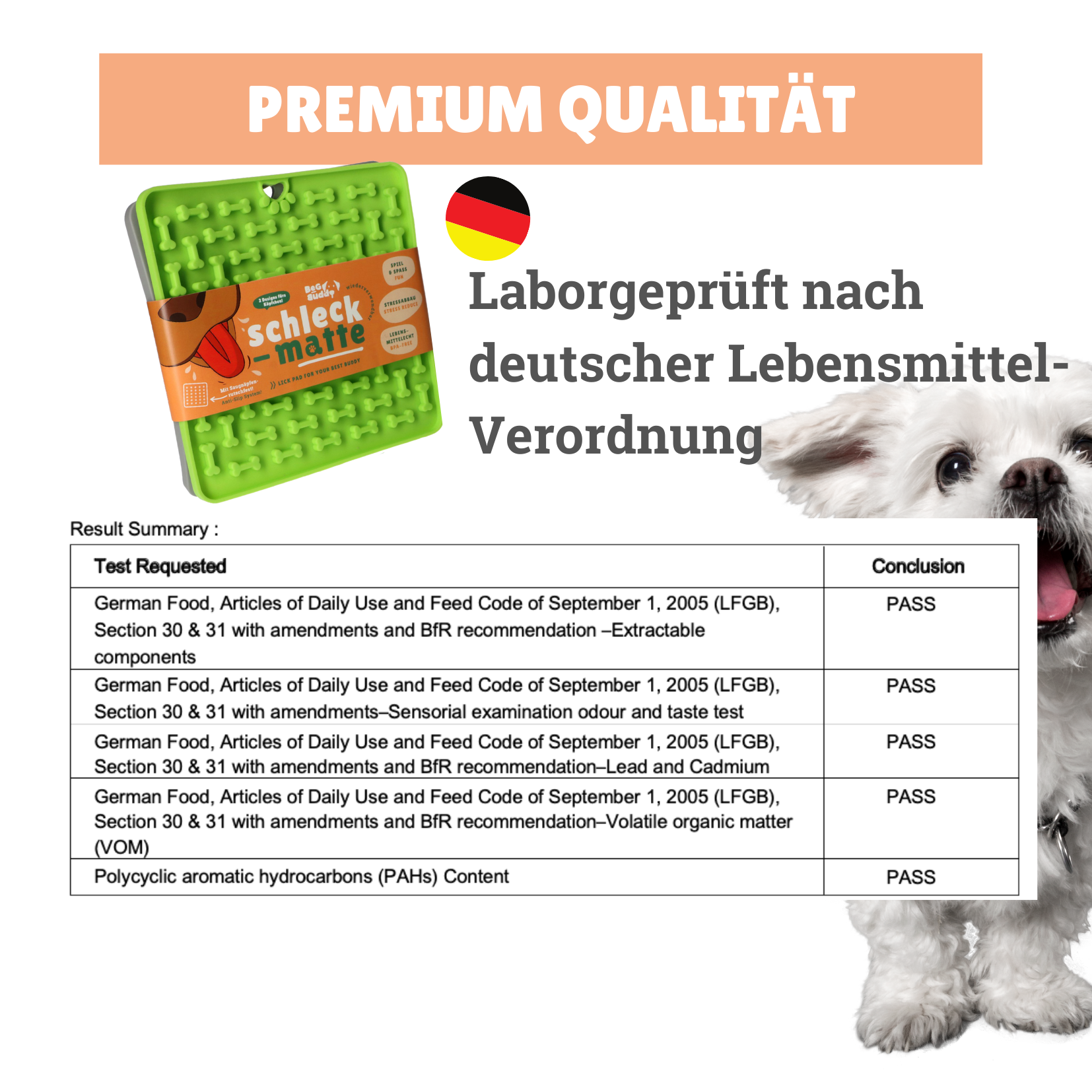 BeG Buddy Intelligenzspielzeug BeG Buddy [2-er] Leckmatte für Hunde / Katzen, Schleckmatte mit Saugnäpfen, Beschäftigung / Beruhigung