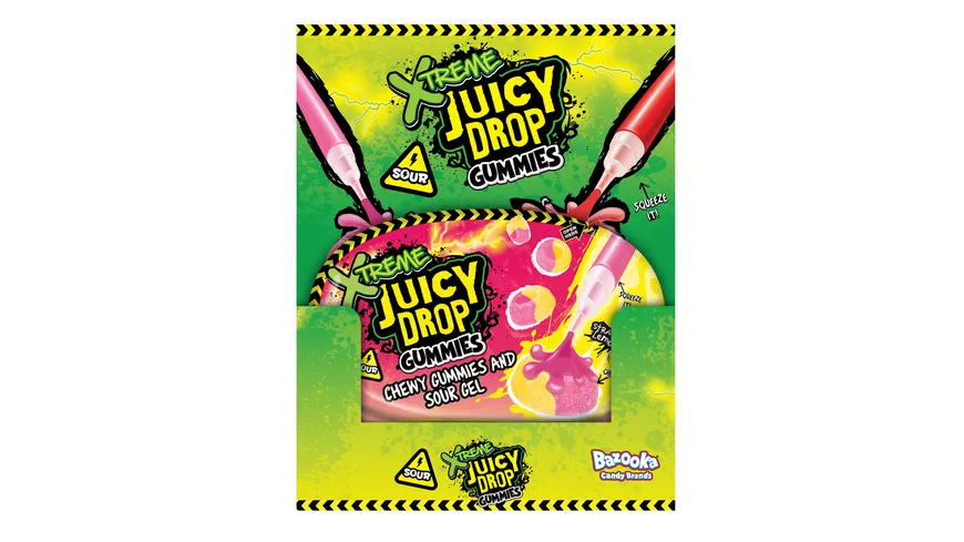 BAZOOKA CANDY BRANDS Juicy Drop Gummies Xtreme Sour 57 g
