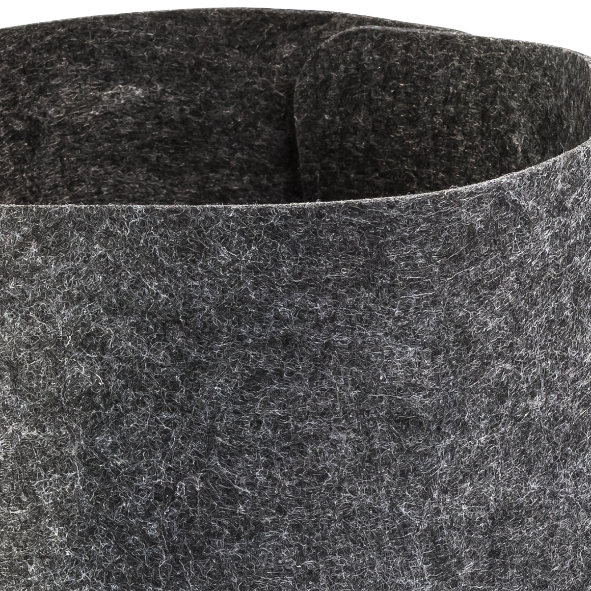 Kleiner Filzkorb mit Details aus Lederimitat