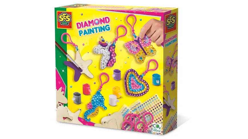 SES Creative 14702 - Diamanten Mosaike - Schlüsselanhänger aus Holz