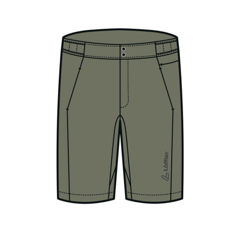 Löffler Grav-E ASSL grüne Herren-Radhose
