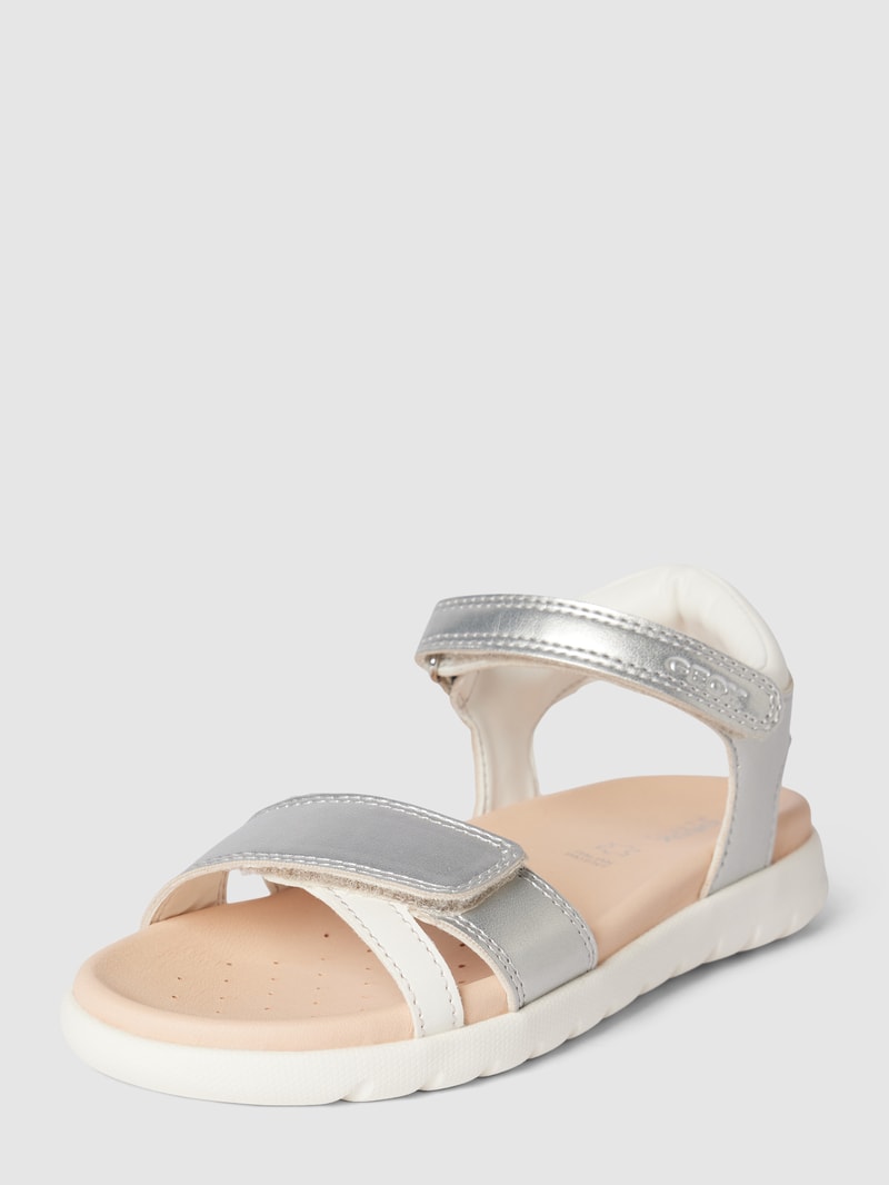 Sandalen im Metallic-Look Modell 'BOREALIS' in silber