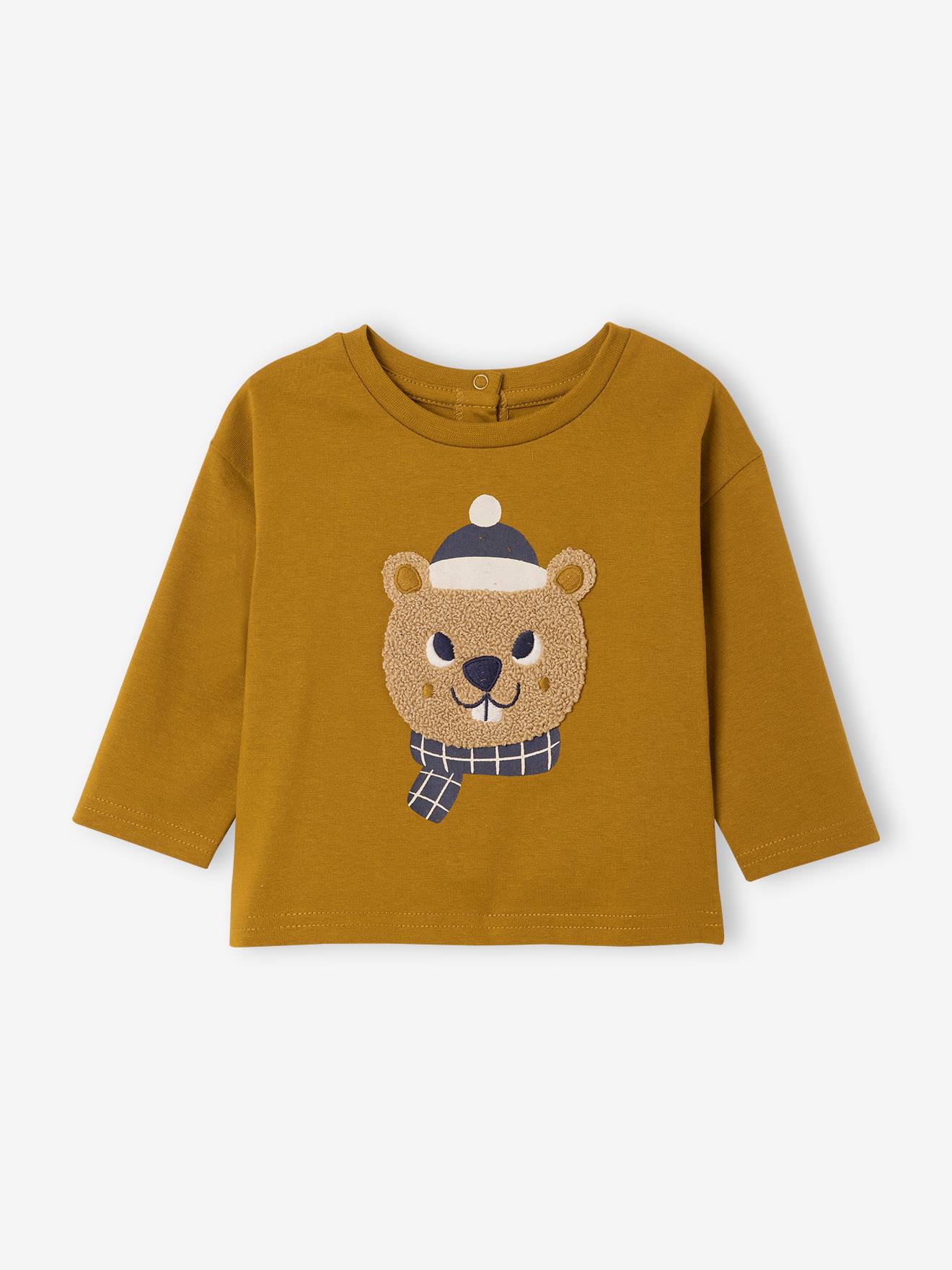 T-shirt bébé motif en relief beige
