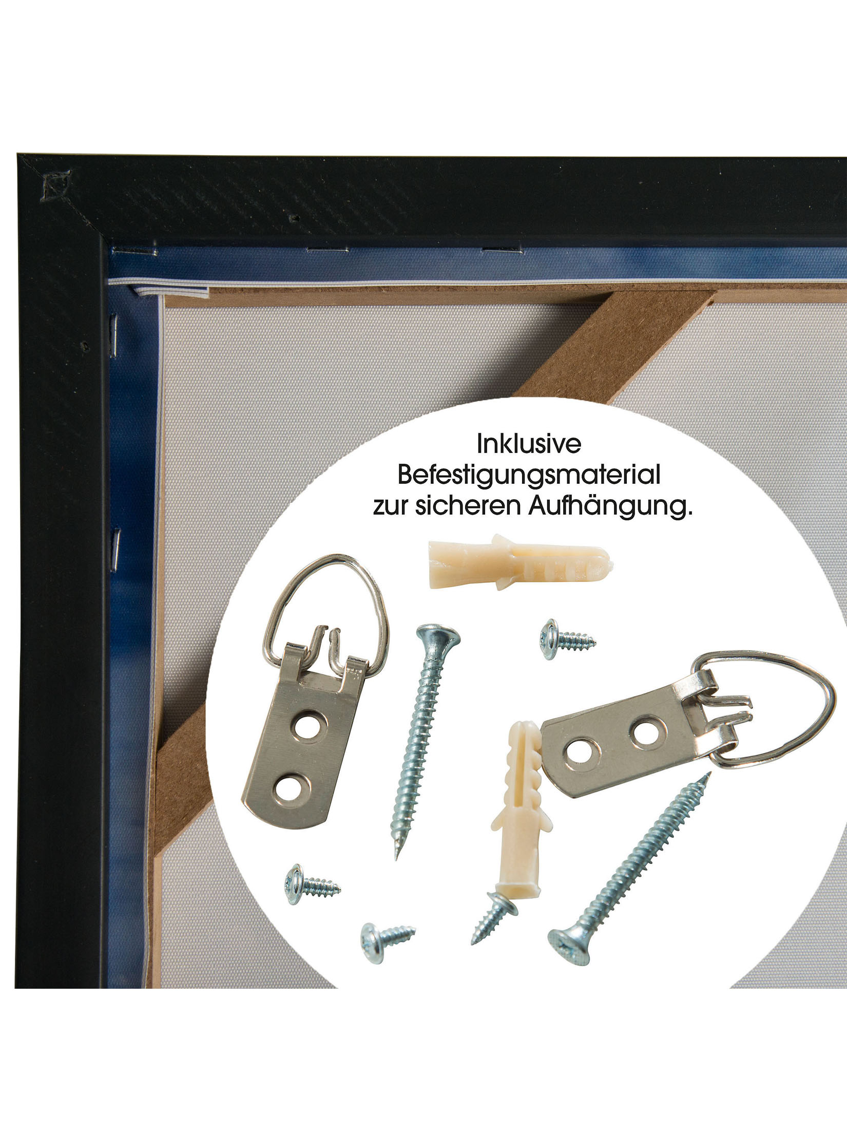Weg ins Meer Leinwand Druck, Blau