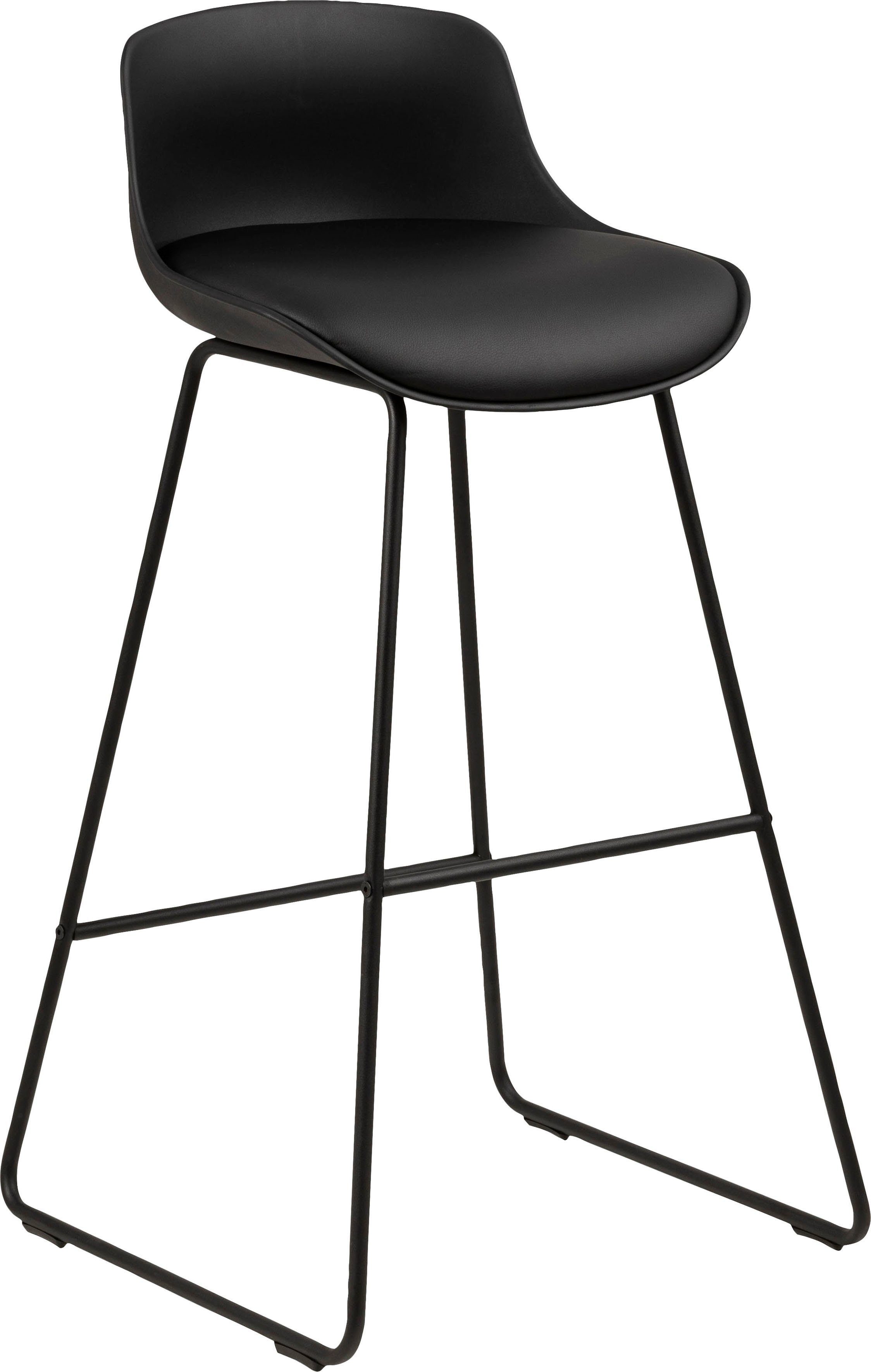 ACTONA GROUP Bistrostuhl Tina, 2er Set, Kunstleder Bezug, inklusive einer Fußstütze, Sitzhöhe 76 cm