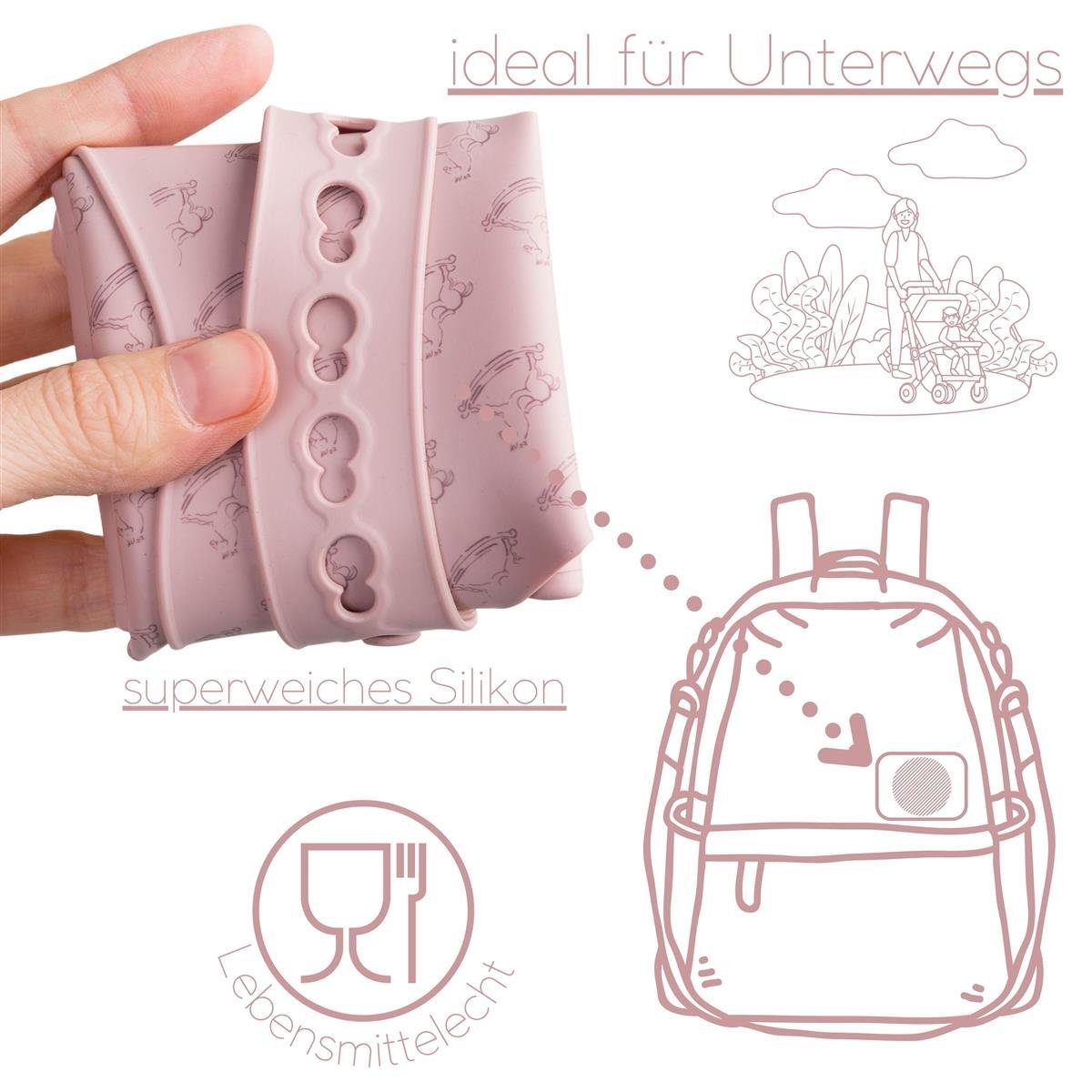 SEI Design Lätzchen 2 Stück Auffanglätzchen Baby Silikonlätzchen, (2-St), BPA/PVC/BPP-frei