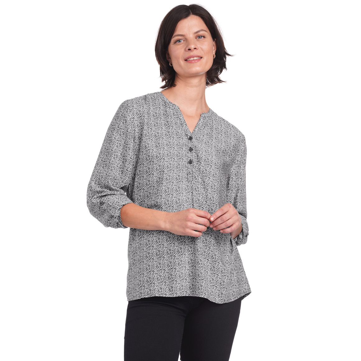 Damen Bluse mit Allover-Muster