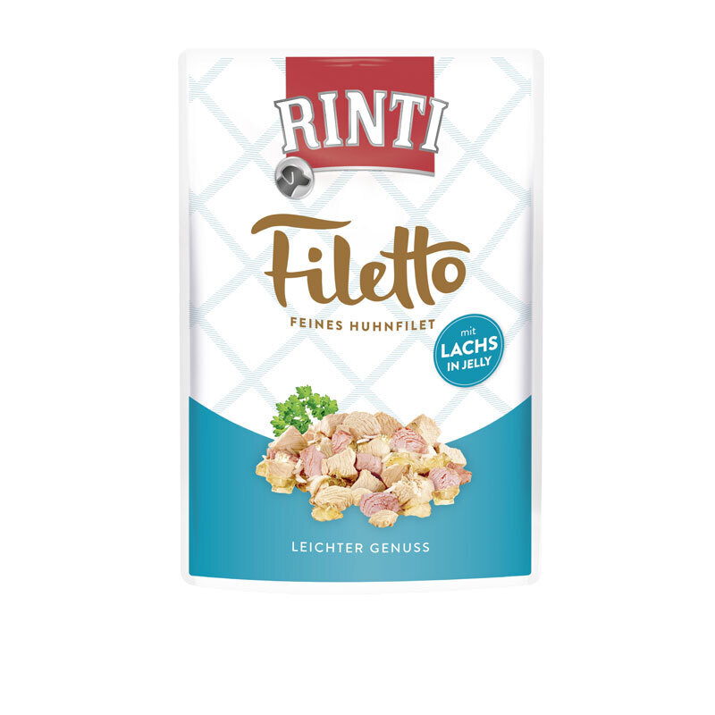 RINTI Hundenassfutter RINTI Filetto 24x100g Huhn & Lachs