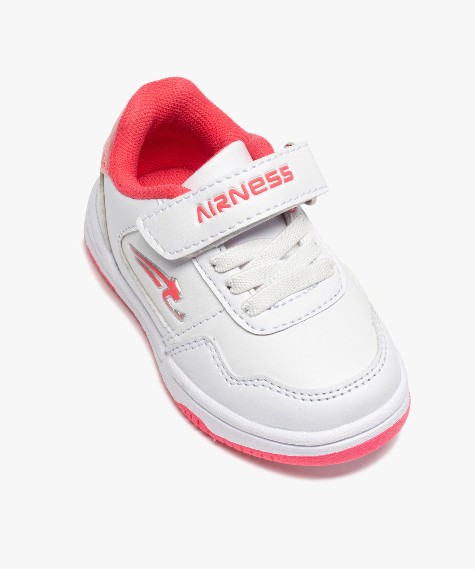 Tennis bébé bicolores à scratch - Airness Salto blanc | GEMO