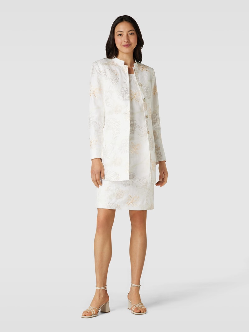 Blazer mit Stickereien in offwhite