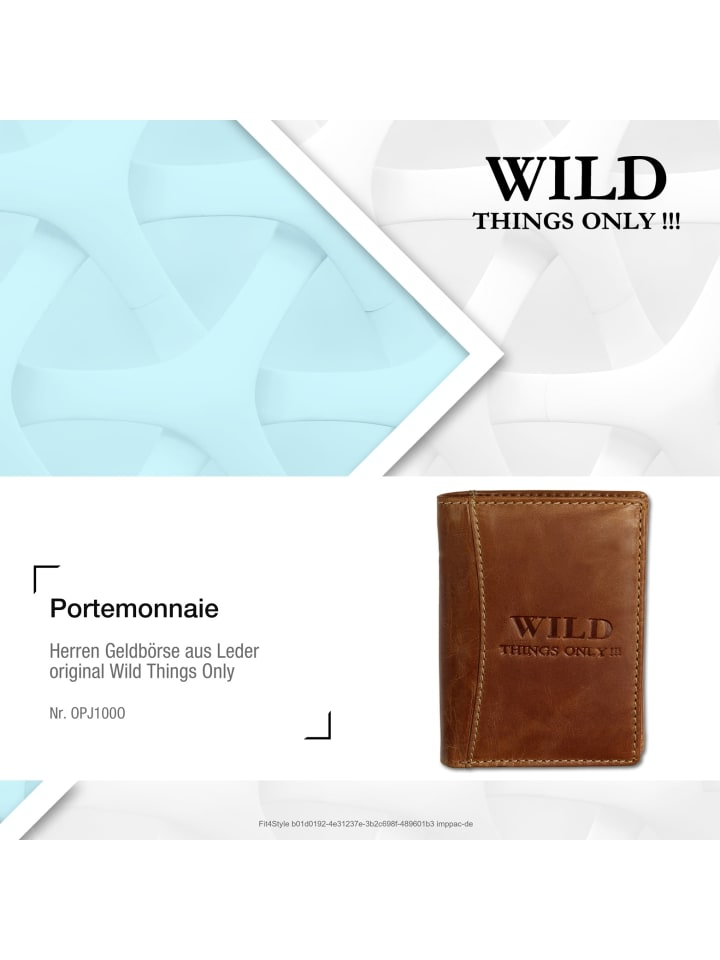 Wild Things Only Portemonnaie Leder ca. 9,5cm breit ca. 12,5cm hoch günstig kaufen onesize