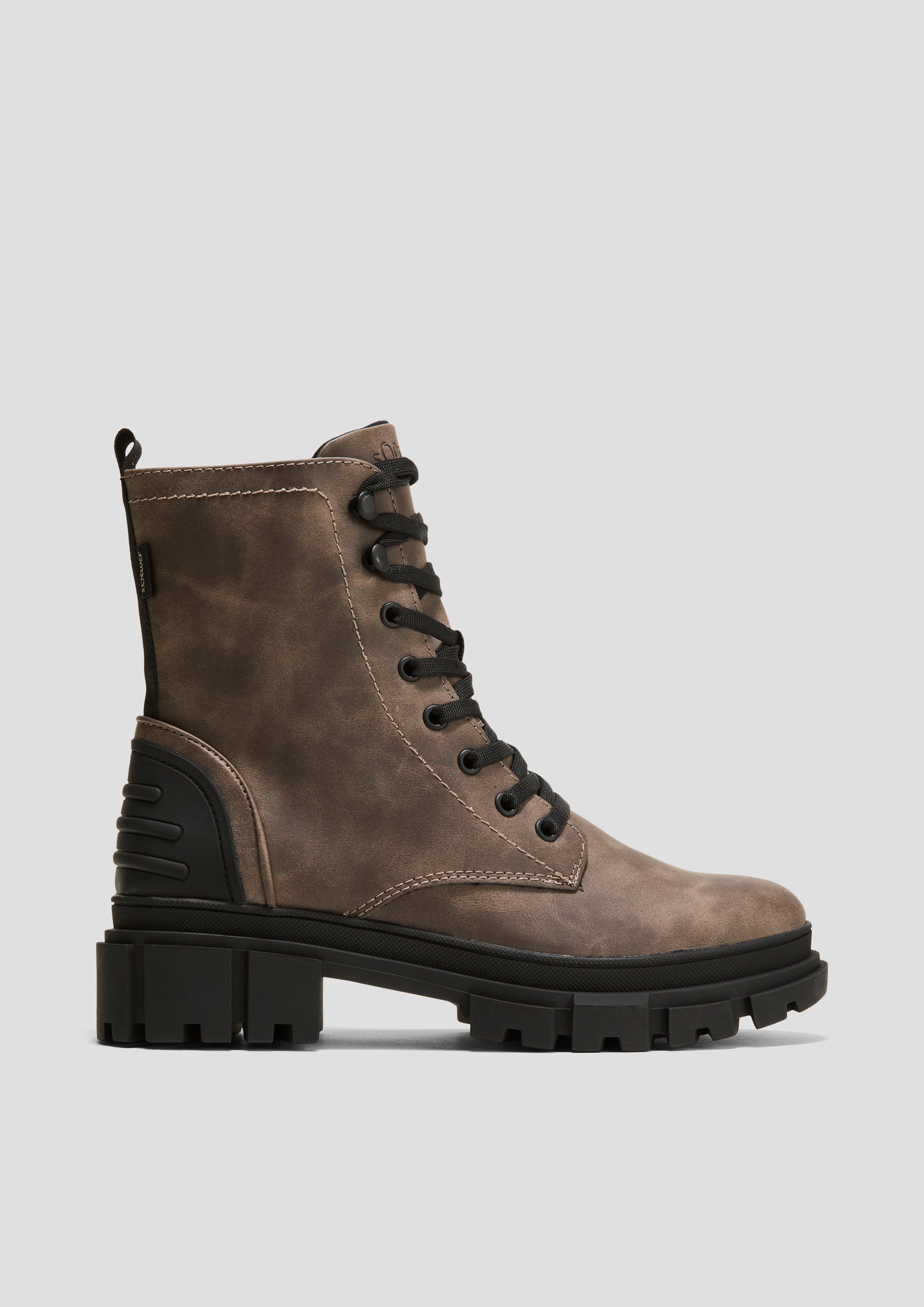 Chunky Boots in Leder-Optik  6008287-300