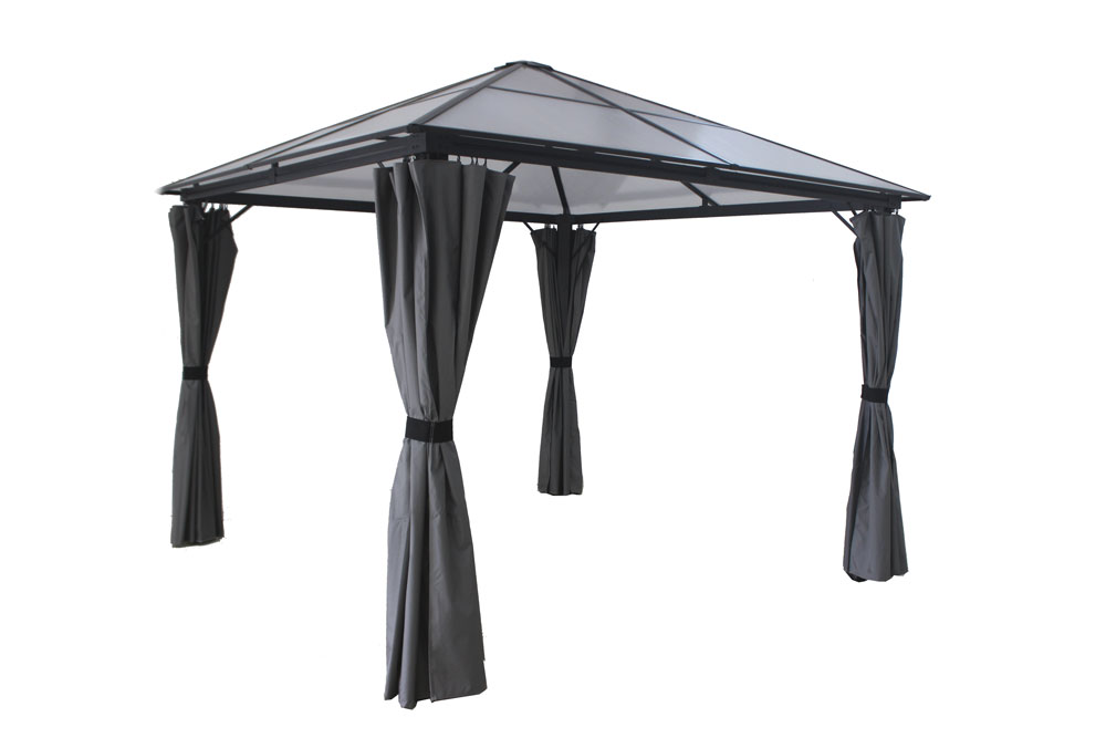 CHILLROI Alu XL Pavillon ca.2,95x3,95x2,65m,Dunkel Grau
