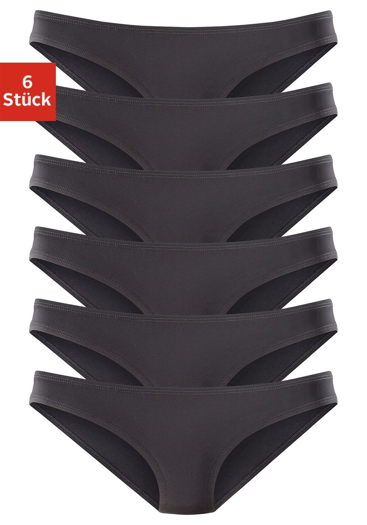 vivance active Bikinislip (Packung, 6-St) aus weicher Microfaser