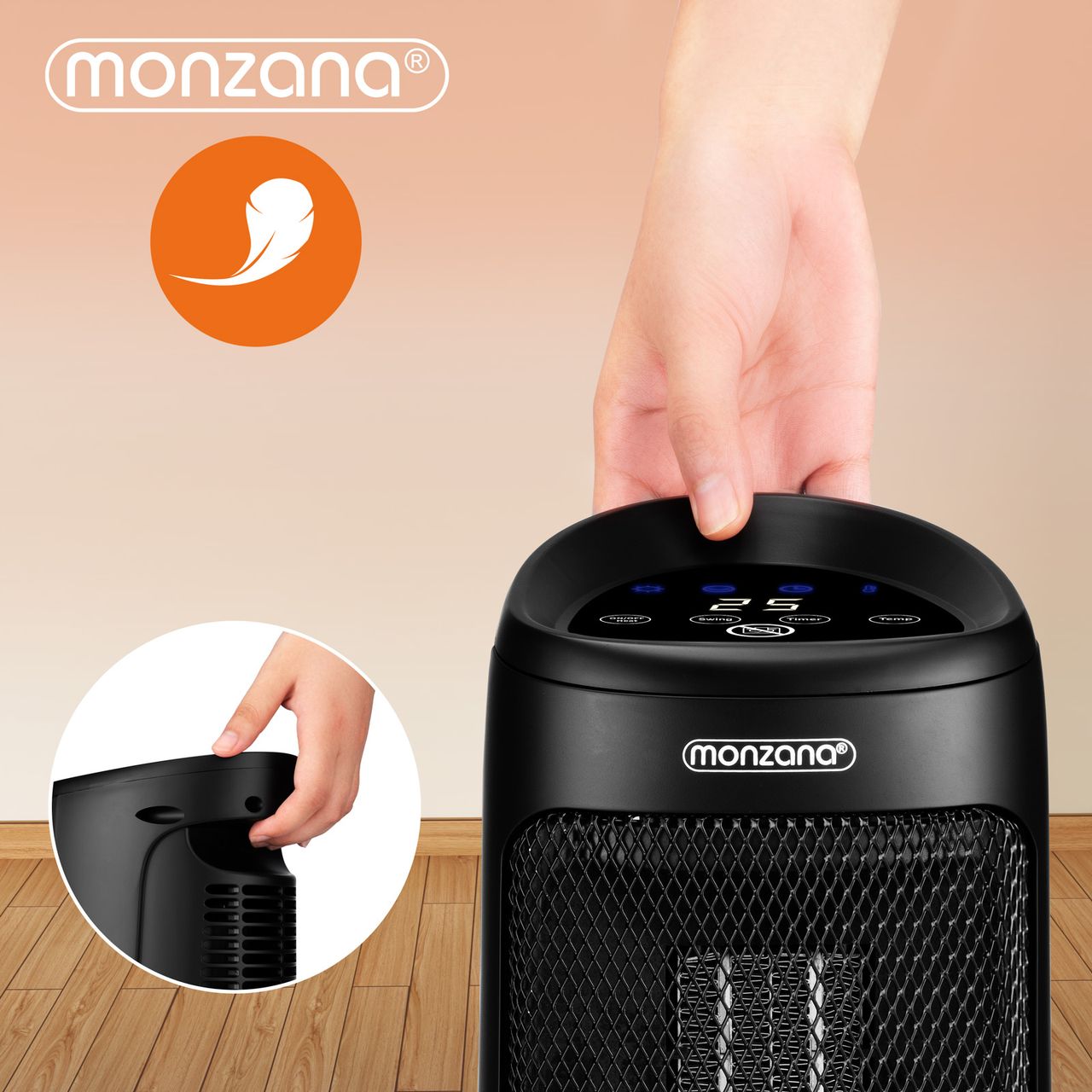Casaria monzana® Keramikheizlüfter MZKH2200 schwarz