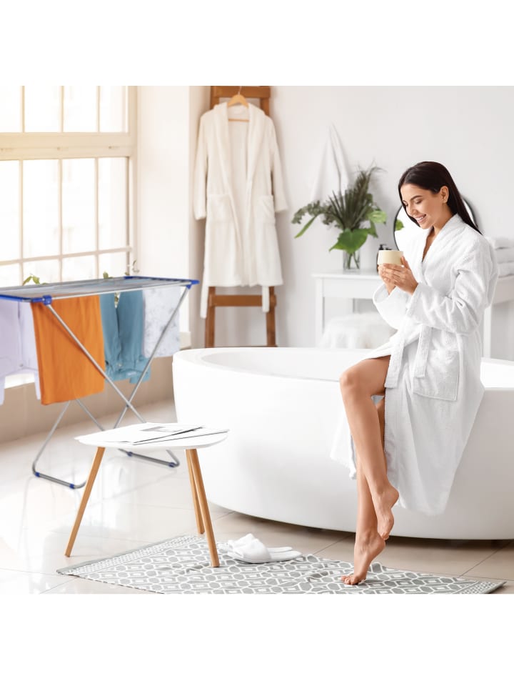 relaxdays Wäscheständer in Silber - (B)176 x (H)97 x (T)55 cm günstig kaufen onesize