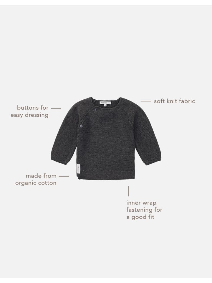 Noppies Strickjacke Pino in Dark grey melange günstig kaufen