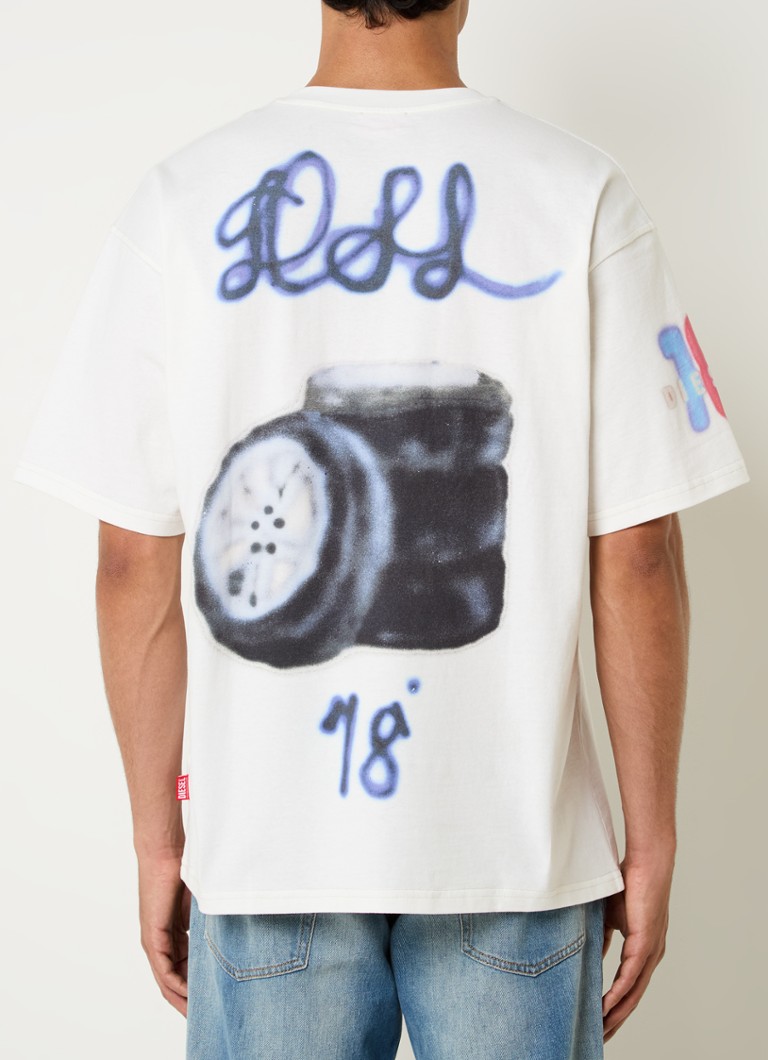 T-shirt Diesel T-Boxt-Q19 con logo e stampa sul retro.