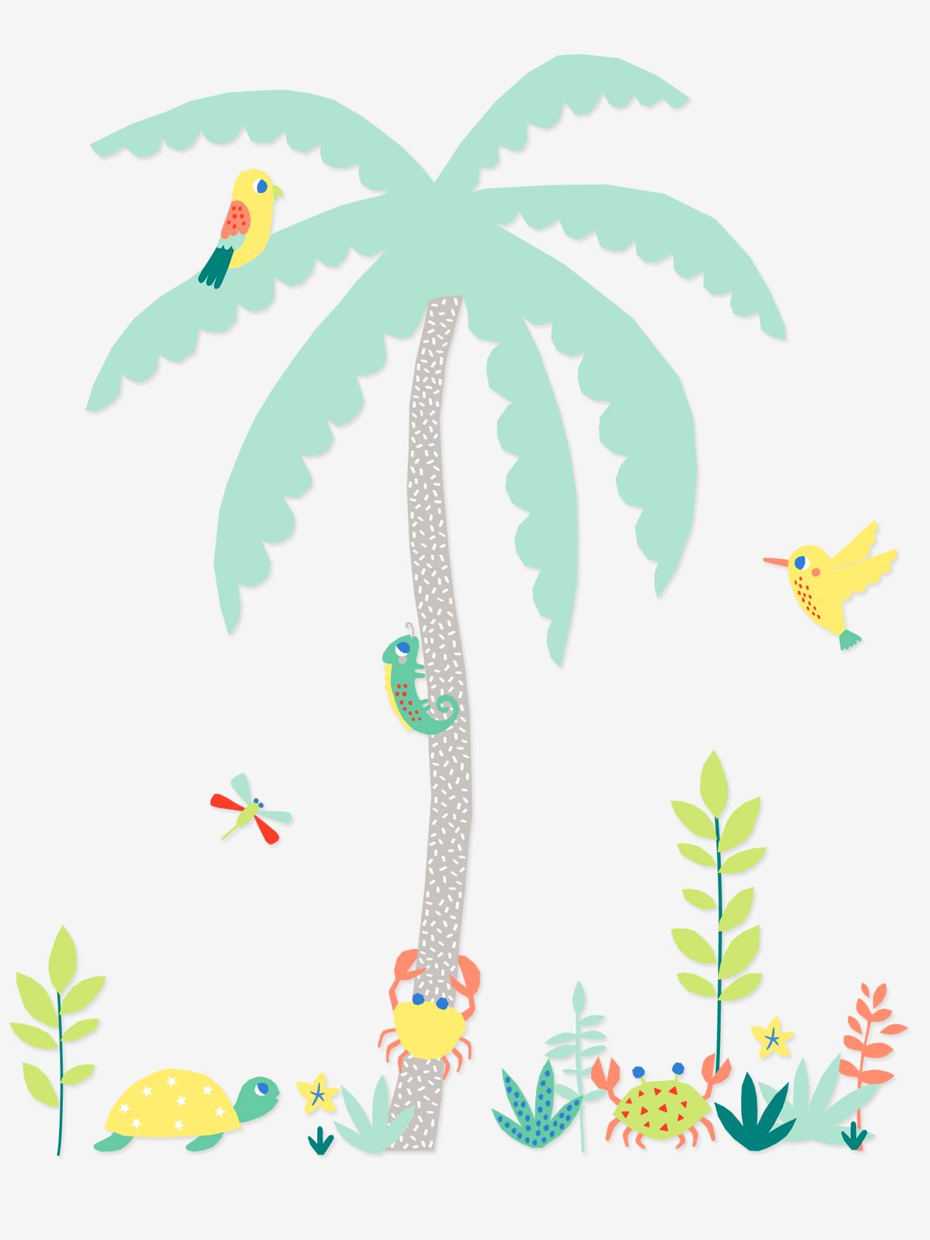 Sticker XL tropical multicolore