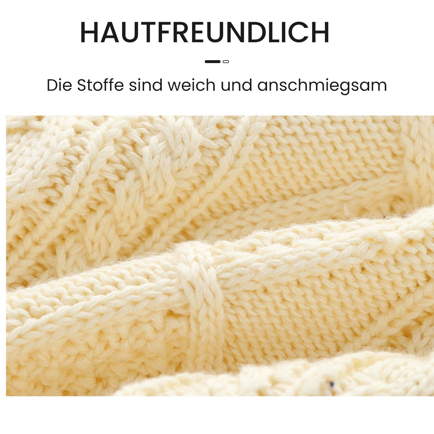 TOPMELON Strickjacke Häkelpullover Kleinkind-Zopfmuster Pullover Sweatshirt