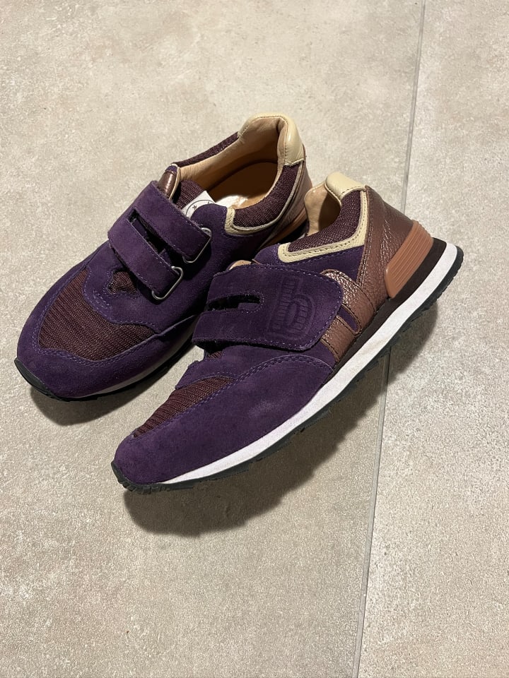 bisgaard Leder-Sneakers in Lila günstig kaufen 32