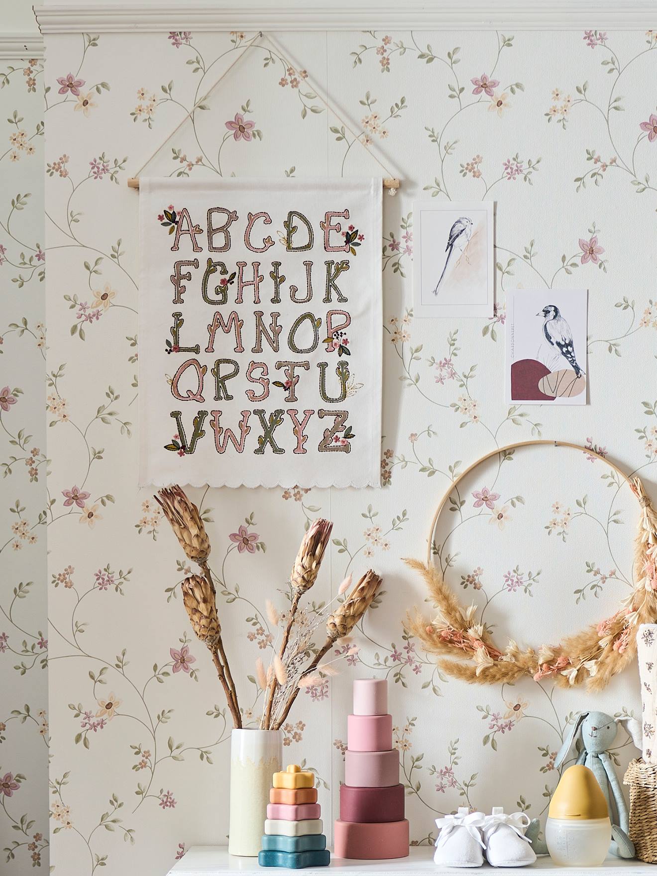 Abécédaire en toile GRENIER multicolore
