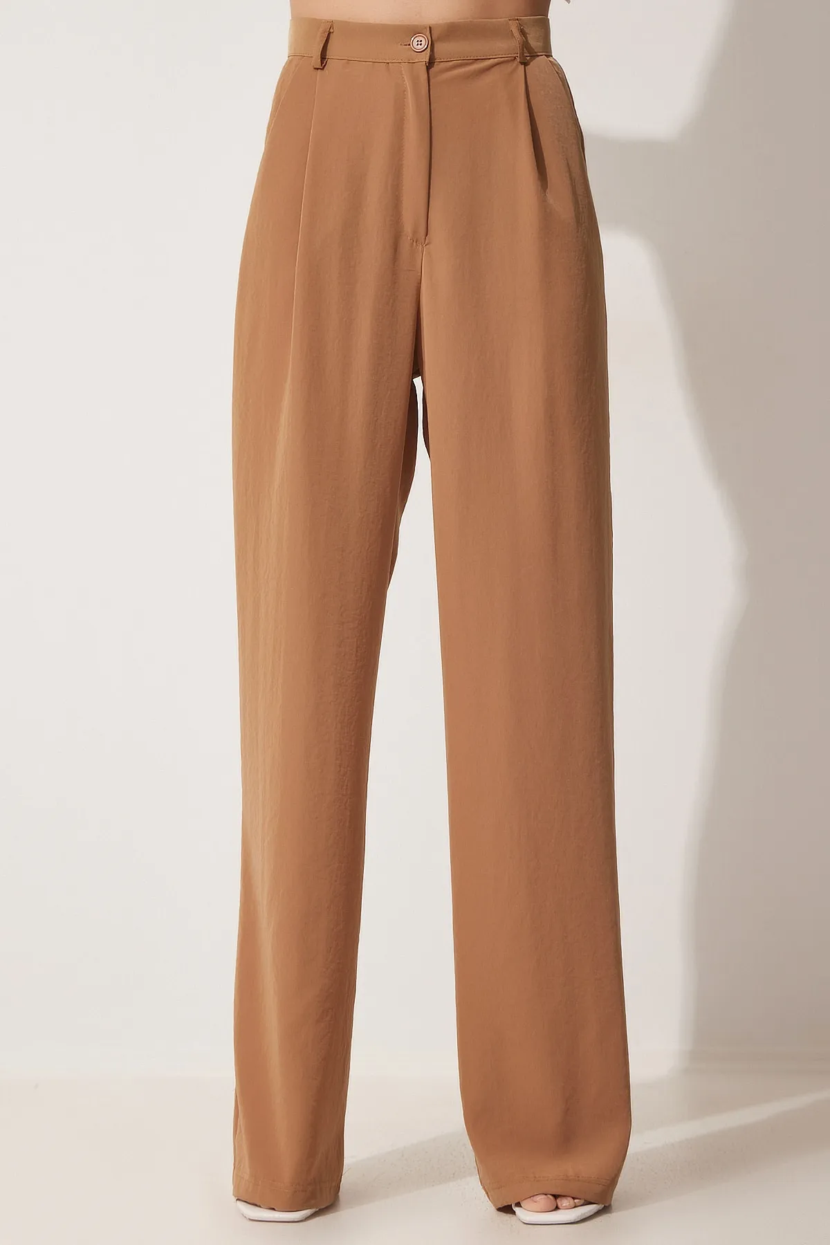 Happiness İstanbul  Biscuit Drapierte Ayrobin Palazzo-Hose RV00112 für Damen