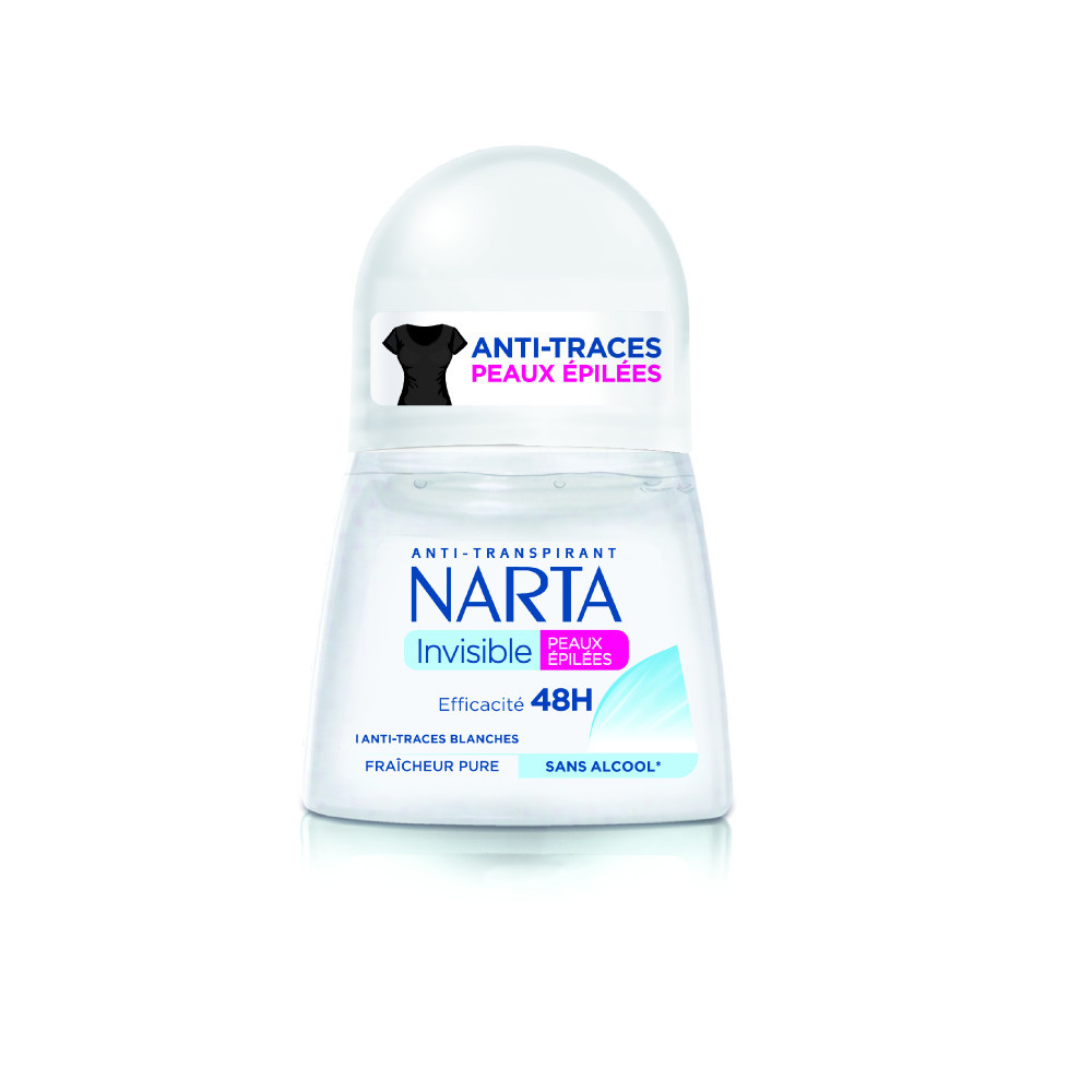 NARTA Narta Invisible Déodorant Bille Femme Anti-Transpirant Peaux Epilées 48h