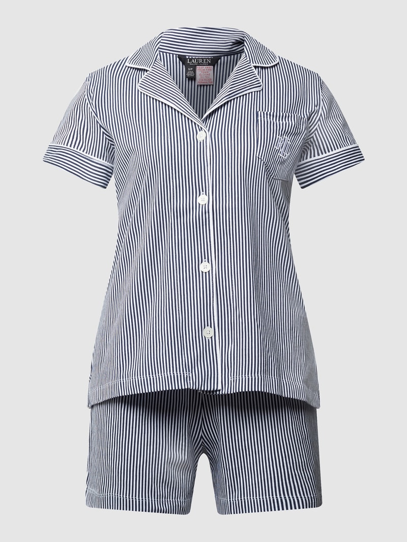 Pyjama aus Baumwolle in dunkelblau