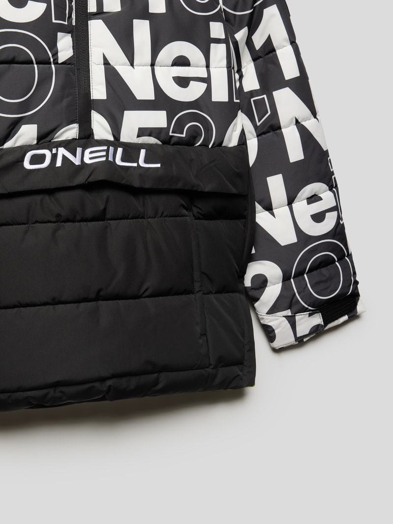 Schlupfjacke mit Allover-Logo Modell 'O RIGINAL ANORAK' in schwarz
