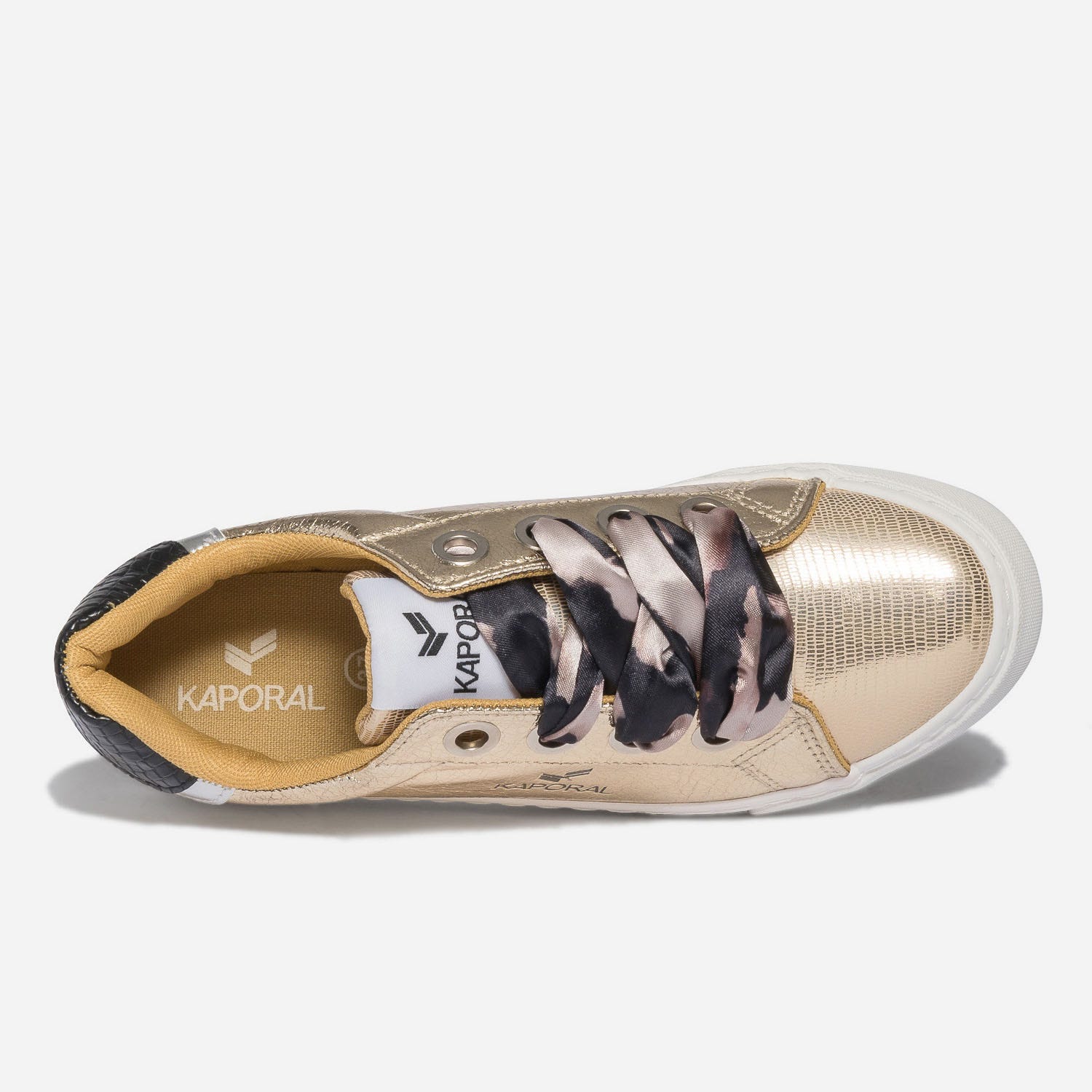 Tennis KAPORAL dorée avec lacets ruban