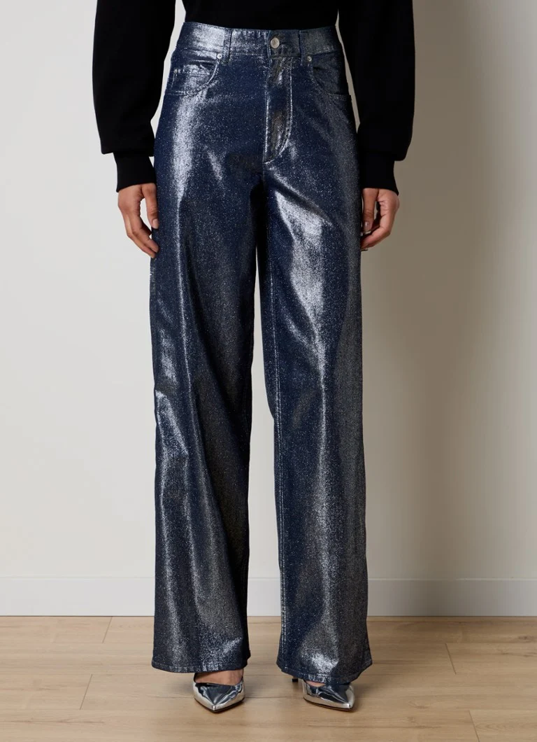 Isabel Marant Cover Jeans mit mittelhohem Bund und lockerer Passform sowie glänzendem Finish