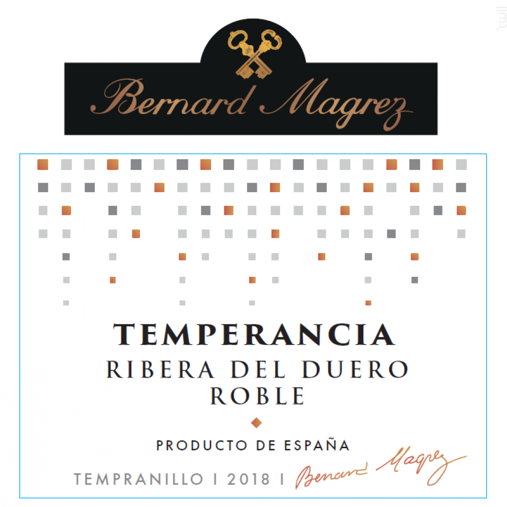Temperancia Roble Bernard Magrez Vin Rouge●Ribera del Duero 2018 75cl