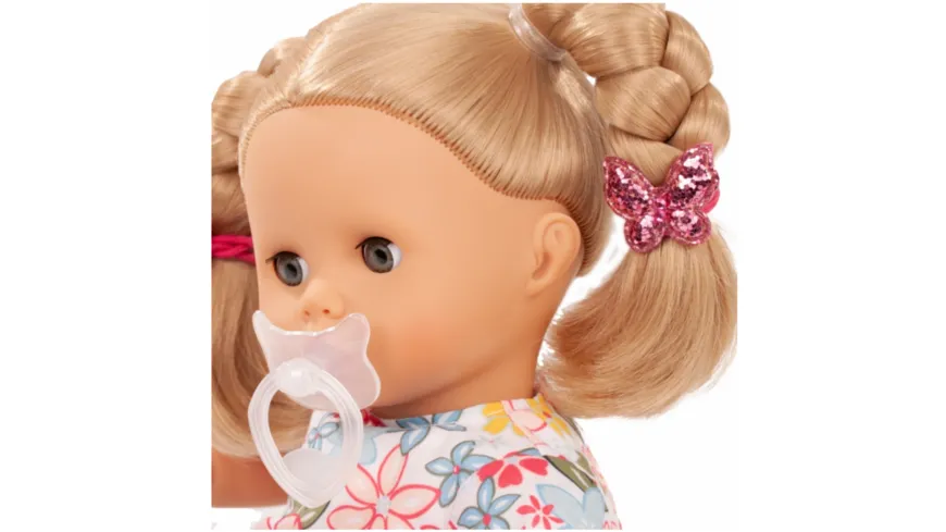 Götz - Muffin Minimaxi, Babypuppe mit blonden Haaren und blauen Schlafaugen 33 cm
