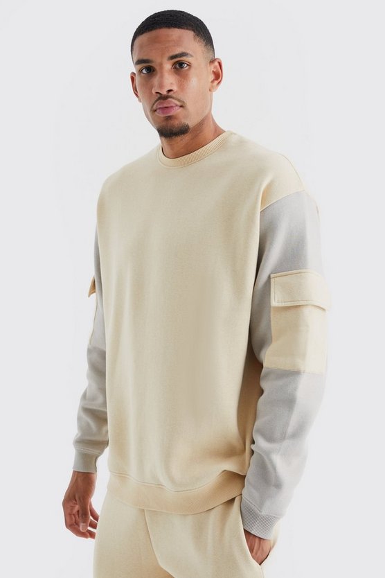 Tall Oversize Colorblock Cargo-Trainingsanzug
