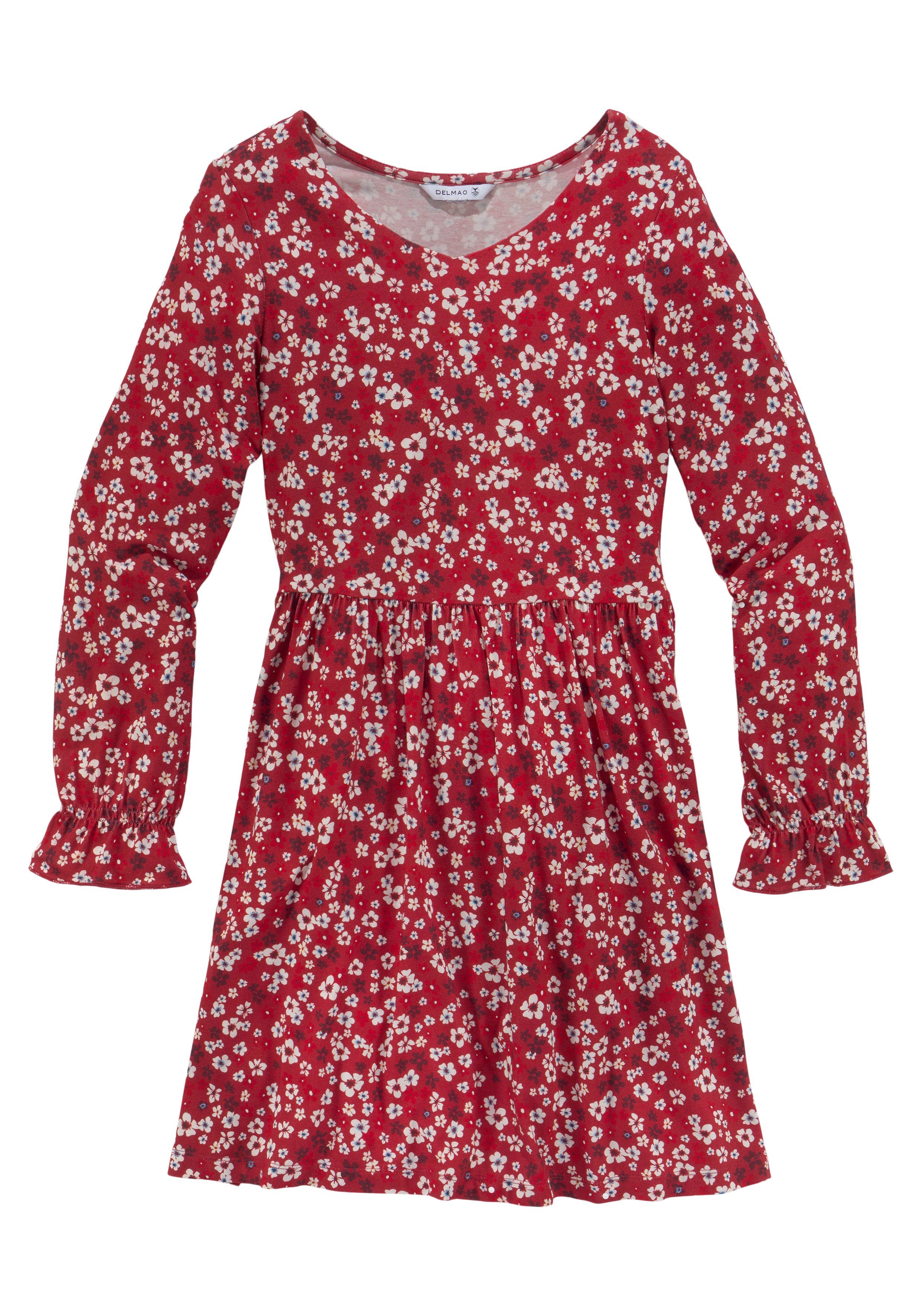 DELMAO Jerseykleid mit Blumenmuster
