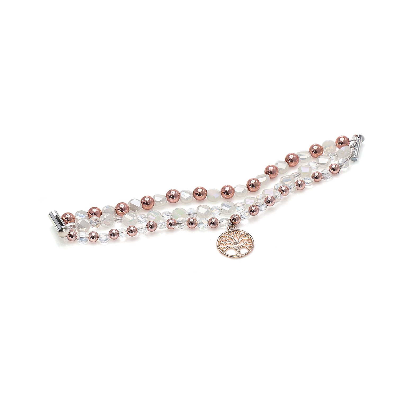 Facettierte Glasperlen, transparent, 4–8 mm Ø, 50 g