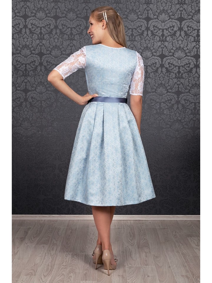 Edelnice Midi Dirndl 2-teilig Cloé in hellblau günstig kaufen